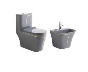 Bộ bồn cầu & lavabo ST-1029GGL + SWB-401GGL – Hiện đại, đẳng cấp với gam xám sang trọng