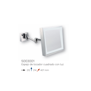 Gương trang điểm vuông có đèn Castel VietNam – luz 5003001